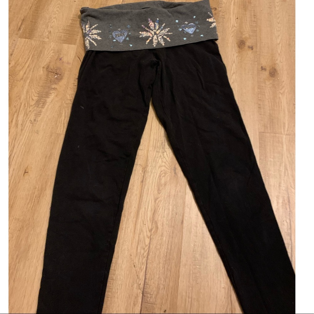 VS PINK snowflake sparkle yoga pants